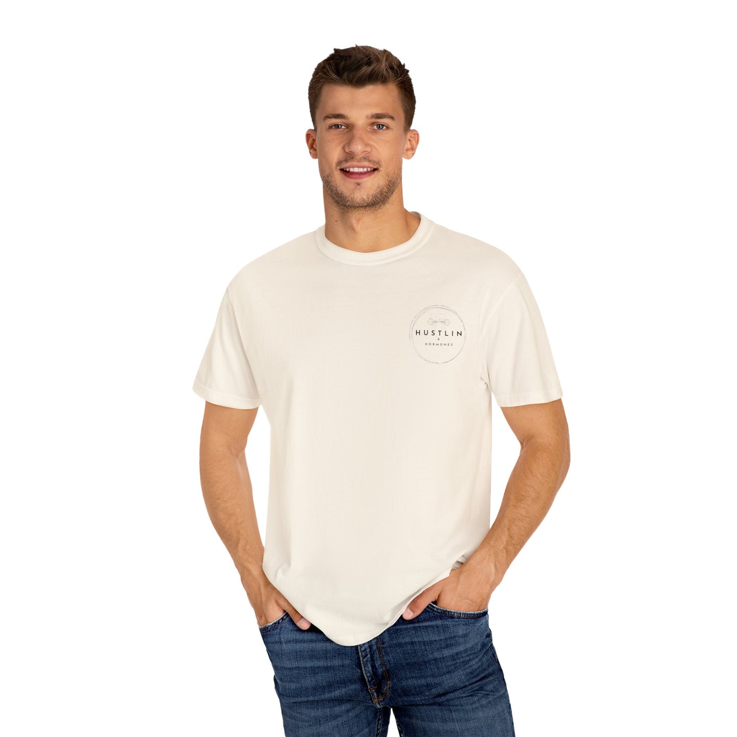 Unisex Garment-Dyed T-Shirt with Built on Hustle Design, Casual Wear, Motivational Gift, Everyday T-Shirt, Inspirational Apparel, [...]