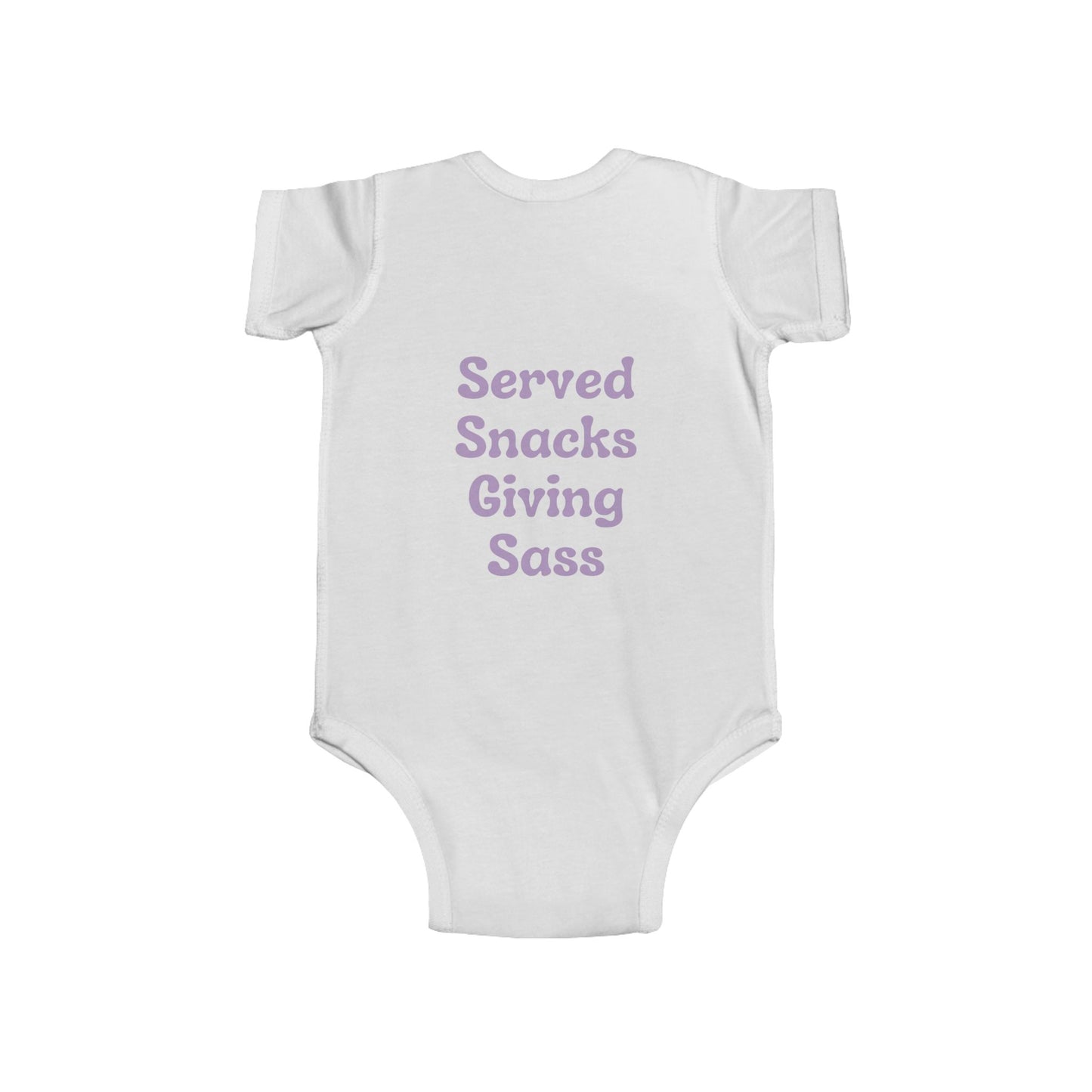 H&H - Served snacks giving sass - baby Onesie