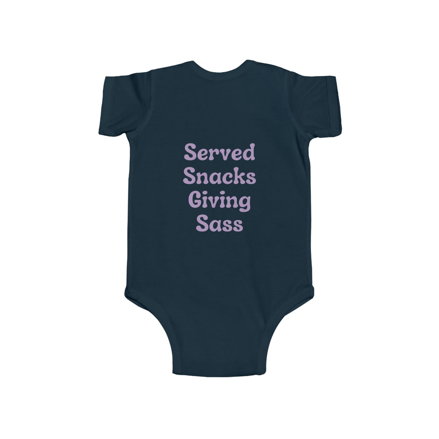 H&H - Served snacks giving sass - baby Onesie
