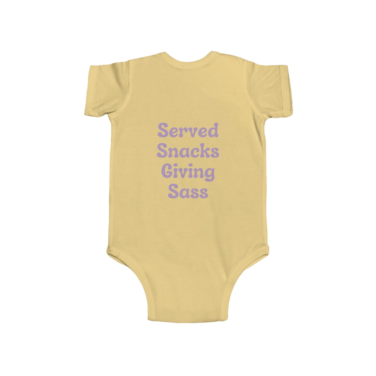 H&H - Served snacks giving sass - baby Onesie