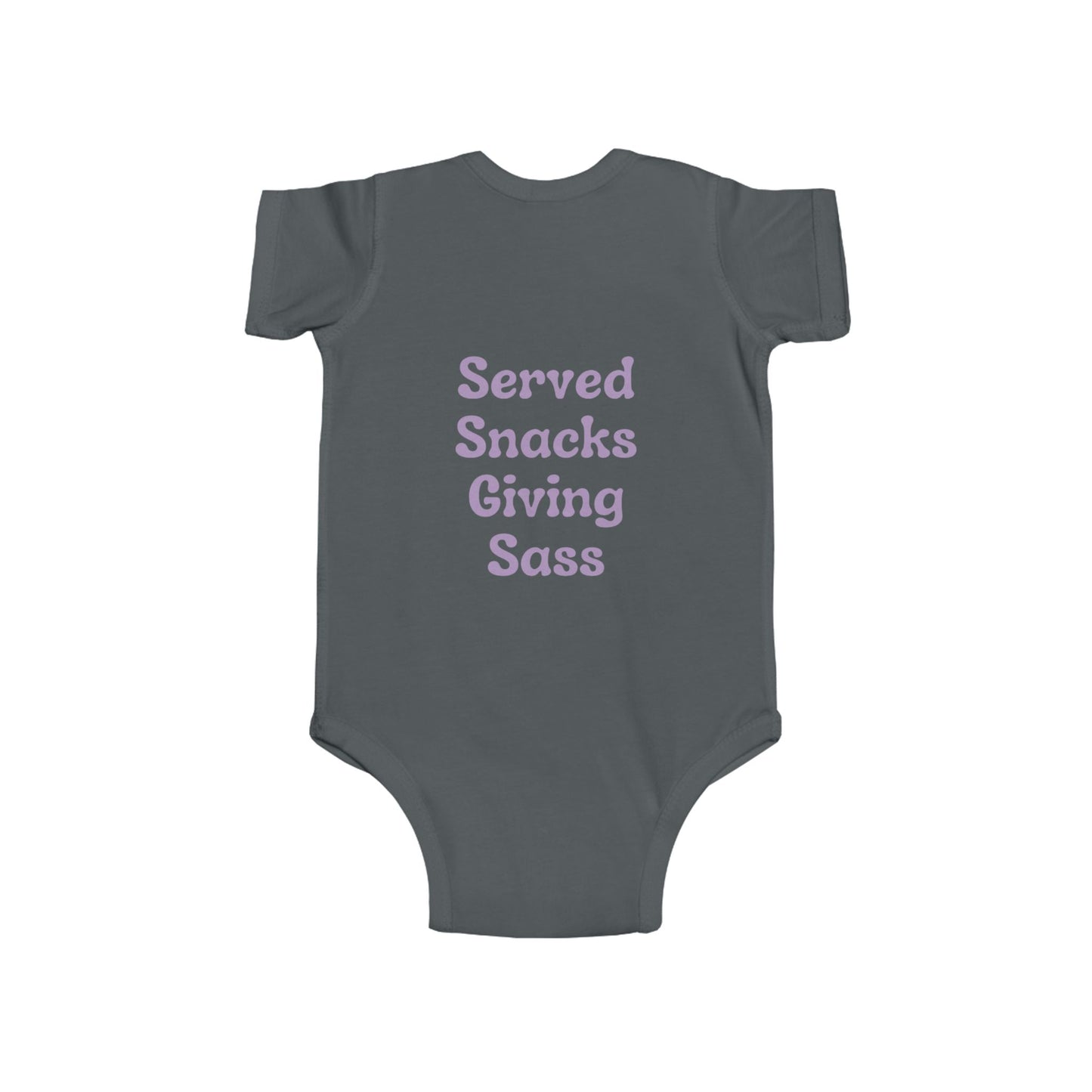 H&H - Served snacks giving sass - baby Onesie